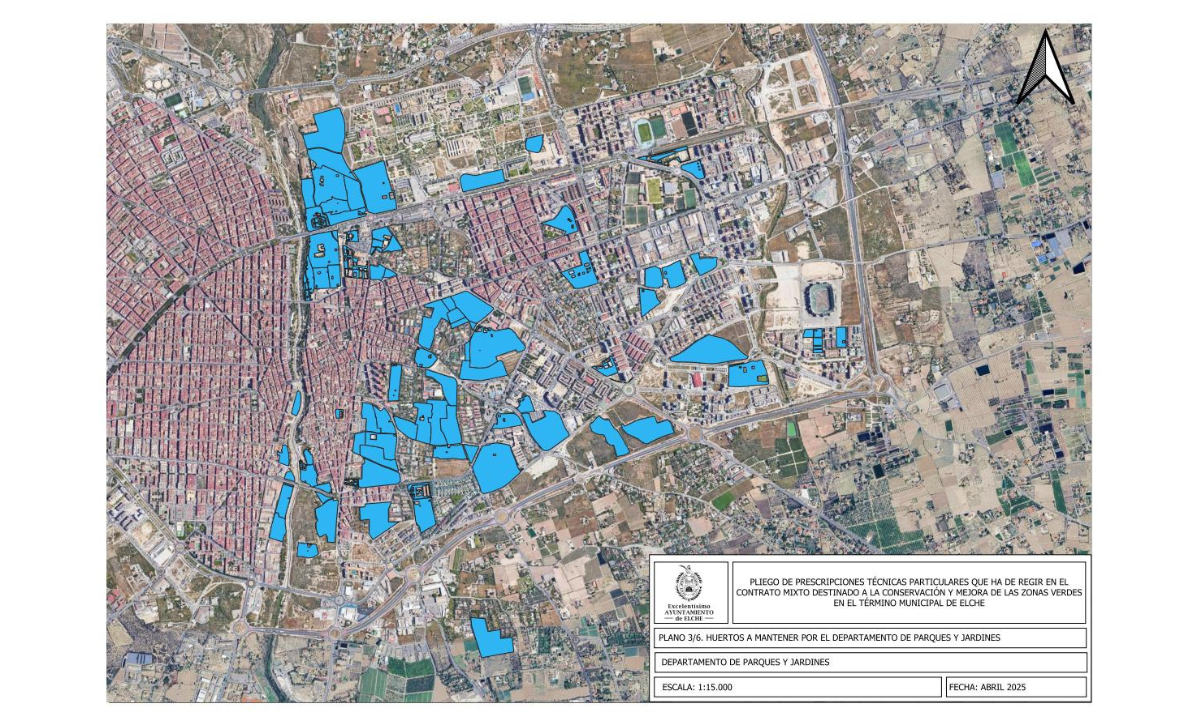 Elche externaliza el mantenimiento de zonas verdes a excepción de la zona Patrimonio de la Humanidad (3)